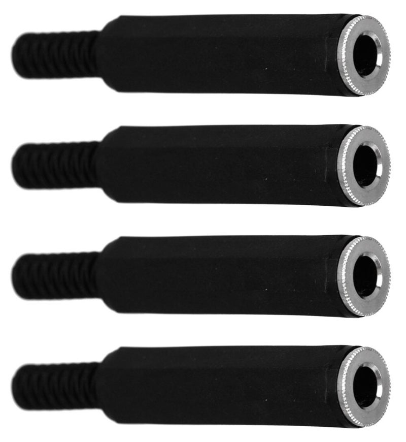 CESS 6.35mm 1/4 Inch Stereo TRS Female Connector Jack - 6.35mm Stereo Jack (4 Pack) - Image 1
